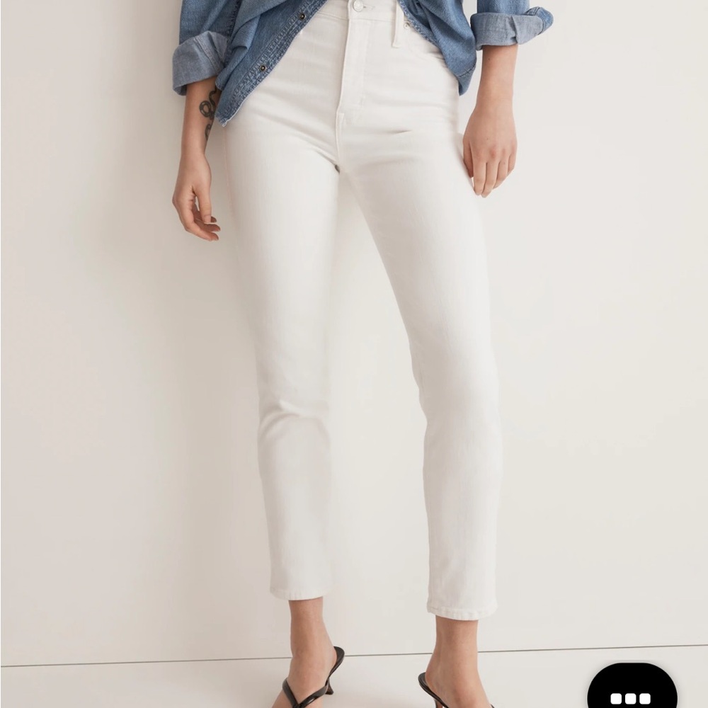 Madewell stovepipe size 27 white